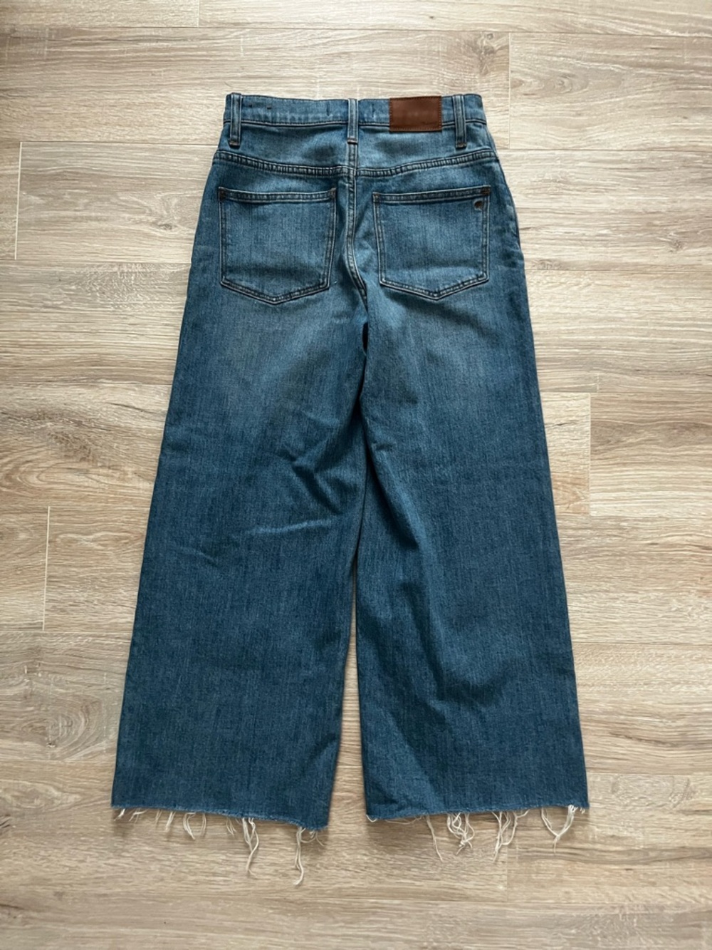 Madewell Women’s Wide-Leg Crop Jeans: Button-Front Edition Martina Wash Size 24 - Picture 8 of 9